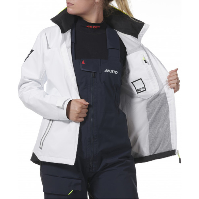 2024 Musto Para Mujer Br1 Chaqueta De Vela Solent 82404 - Blanco